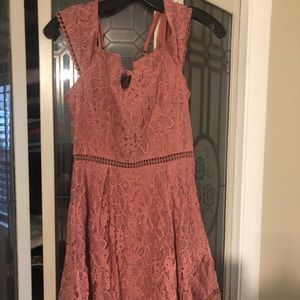 Francesca’s Pink/Peach Lace Dress